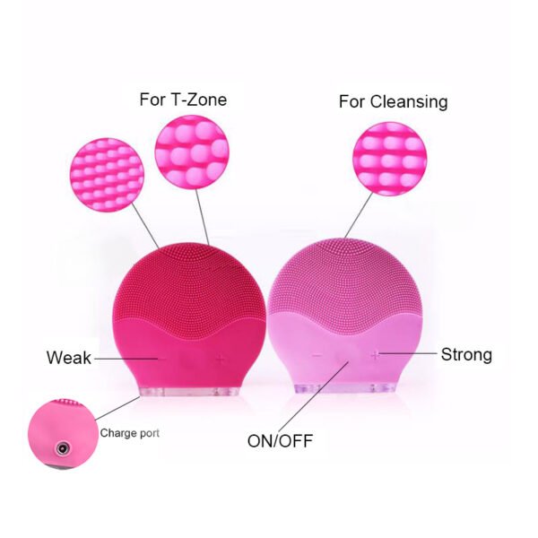 Electric waterproof silicone cleansing instrument