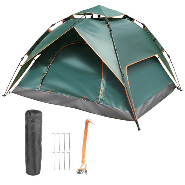 Double Deck Waterproof Pop Up Tent for Hiking Portable Automatic Tent for Camping 4 Person - Image 9