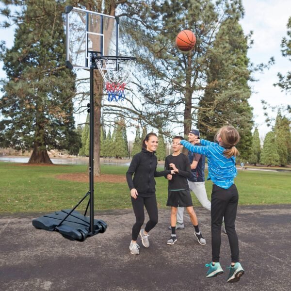 Portable Basketball Hoop Stand W Wheels 5.4ft  7ft For Indoor Outdoor Basketball - Image 6