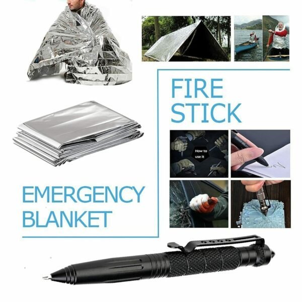 14-In-1 Outdoor Emergency Survival Kit Camping Hiking Tactical Gear Case Set Box - Image 6