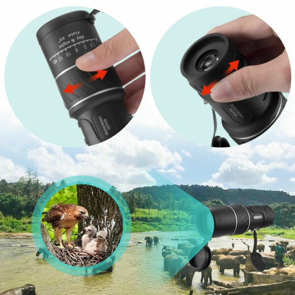 40x60 Day Night Vision HD Optical Monocular Hunting Camping Handheld Telescope Life Waterproof, Anti-Fog Monocular Suitable For Observing Nature Animals - Image 7