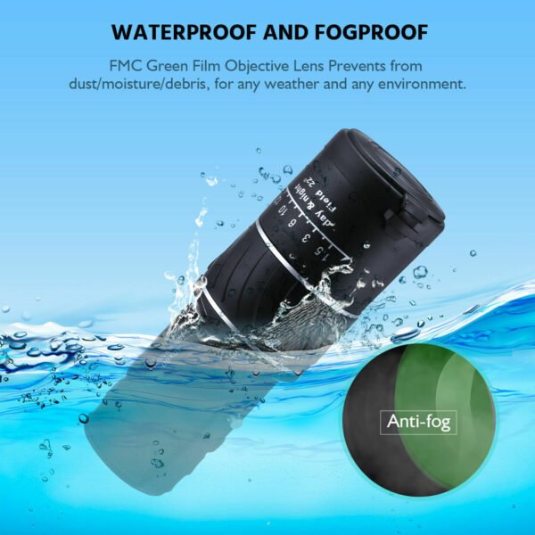 40x60 Day Night Vision HD Optical Monocular Hunting Camping Handheld Telescope Life Waterproof, Anti-Fog Monocular Suitable For Observing Nature Animals - Image 3